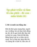 Sự phát triển và làm tổ của phôi - đẻ con mãn kinh (tt)