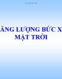 Bài giảng Khí tượng nông nghiệp - Chương 2: Năng lượng bức xạ mặt trời