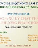 Bài thuyết trình môn Kỹ thuật xử lý chất thải rắn - Chương 4: Xử lý chất thải rắn bằng phương pháp chôn lấp