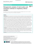 Metagenomic analysis of viral nucleic acid extraction methods in respiratory clinical samples