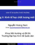 Bài giảng Kinh tế và quản lý môi trường: Chương 2 - Nguyễn Hoàng Nam