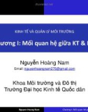 Bài giảng Kinh tế và quản lý môi trường: Chương 1 - Nguyễn Hoàng Nam