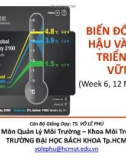 BIẾN ĐỔI KHÍ HẬU VÀ PHÁT TRIỂN BỀN VỮNG (Week 6, 12 Mar 2012)