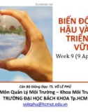 BIẾN ĐỔI KHÍ HẬU VÀ PHÁT TRIỂN BỀN VỮNG Week 9 (9 April 2012) CHƯƠNG 5