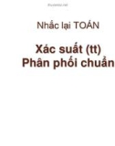 Bài giảng Thống kê máy tính: Nhắc lại toán Xác suất (tt) - Lê Phong