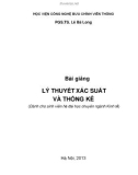 Bài giảng Lý thuyết xác suất và thống kê - PGS.TS. Lê Bá Long