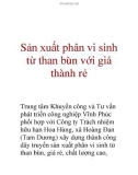 Sản xuất phân vi sinh từ than bùn với giá thành rẻ