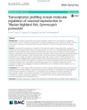 Transcriptomic profiling reveals molecular regulation of seasonal reproduction in Tibetan highland fish, Gymnocypris przewalskii