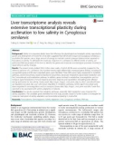 Liver transcriptome analysis reveals extensive transcriptional plasticity during acclimation to low salinity in Cynoglossus semilaevis