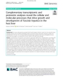 Complementary transcriptomic and proteomic analyses reveal the cellular and molecular processes that drive growth and development of Fasciola hepatica in the host liver