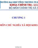 Bài giảng Chủ nghĩa xã hội khoa học: Chương 1 - Nhập môn Chủ nghĩa xã hội khoa học (2023)