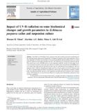 Impact of UV-B radiation on some biochemical changes and growth parameters in Echinacea purpurea callus and suspension culture