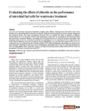 Evaluating the effects of chloride on the performance of microbial fuel cells for wastewater treatment