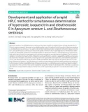 Development and application of a rapid HPLC method for simultaneous determination of hyperoside, isoquercitrin and eleutheroside E in Apocynum venetum L. and Eleutherococcus senticosus