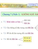 Chương 7 (Phần 1): Không khí ẩm