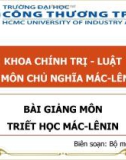 Bài giảng Triết học Mác - Lênin: Chương 3 - Chủ nghĩa duy vật lịch sử (2023)