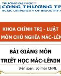 Bài giảng Triết học Mác - Lênin: Chương 2 - Chủ nghĩa duy vật biện chứng (2023)