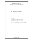 Bài giảng Rừng và Môi trường - PGS,TS. Nguyễn Văn Thêm