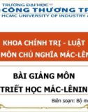 Bài giảng Triết học Mác - Lênin: Chương 1 - Khái luận về Triết học và triết học Mác-Lênin (2023)