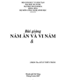 BÀI GIẢNG NẤM ĂN VÀ VI NẤM - CHƯƠNG 1