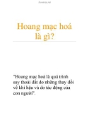 Hoang mạc hoá là gì?