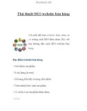 Thủ thuật SEO website bán hàng