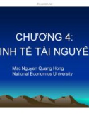 Bài giảng Kinh tế và quản lý môi trường: Chương 4 - Nguyễn Quang Hồng