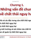 Bài giảng Quản lý chất thải nguy hại: Chương 1 - GV. Phạm Khắc Liệu