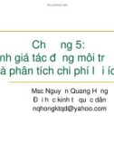 Bài giảng Kinh tế và quản lý môi trường: Chương 5 - Nguyễn Quang Hồng