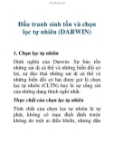 Đấu tranh sinh tồn và chọn lọc tự nhiên (DARWIN)