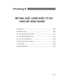 Mô hình toán thủy văn lưu vực nhỏ - Chương 9: Mô hình chất lượng nước từ các vùng đất nông nghiệp