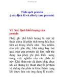 Tinh sạch protein ( xác định kl và siêu ly tam protein)