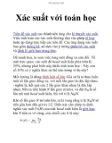 Xác suất với toán học