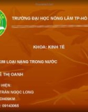 CHỦ ĐỀ: KIM LOẠI NẶNG TRONG NƯỚC