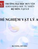 Bài giảng Thí nghiệm Vật lý A1