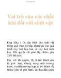 Tài liệu: Vai trò của các chất khí đối với sinh vật