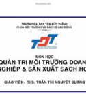 Quản trị môi trường doanh nghiệp và sản xuất sạch hơn - Chương 4