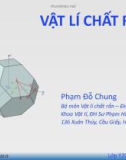 Bài giảng Vật lí chất rắn - Chương 4: Lí thuyết dải năng lượng (Phần 2)