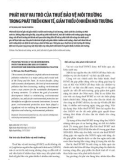 Phát huy vai trò của thuế bảo vệ môi trường trong phát triển kinh tế, giảm thiểu ô nhiễm môi trường