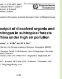 Input and output of dissolved organic and inorganic nitrogen in subtropical forests of South China under high air pollution