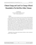 Climate change and land use change of rural households in The red river delta, Vietnam