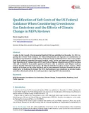 Qualification of Soft Costs of the US Federal Guidance When Considering Greenhouse Gas Emissions and the Effects of Climate Change in NEPA Reviews