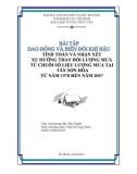 Bài tập Dao động và biến đổi khí hậu: Tính toán và nhận xét xu hướng thay đổi lượng mưa từ chuỗi số liệu lượng mưa tại Tân Sơn Hòa từ năm 1978 đến năm 2007