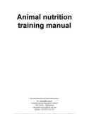 Animal nutrition training manual