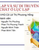 LỤC LẠP VÀ SỰ DI TRUYỀN TẾ BÀO CHẤT Ở LỤC LẠP