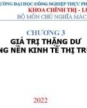 Bài giảng Kinh tế chính trị Mác - Lênin - Chương 3: Giá trị thặng dư trong nền kinh tế thị trường