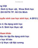 Ôn tập tuyển sinh cao học: Đa dạng trong sinh học