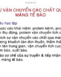 Bài giảng Sự vận chuyển các chất qua màng tế bào (46tr)