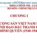 Bài giảng Lịch sử Đảng Cộng sản Việt Nam - Chương 1: Đảng Cộng sản Việt Nam ra đời và lãnh đạo đấu tranh giành chính quyền (1930-1945)