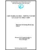 Sách hướng dẫn học tập Chủ nghĩa xã hội và những vấn đề lý luận và thực tiễn: Phần 1 - Trường ĐH Thủ Dầu Một